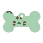 Lineless Background For Minty Wildlife Monster Dog Tag Bone (Two Sides) Front