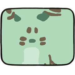 Lineless Background For Minty Wildlife Monster Double Sided Fleece Blanket (mini) 