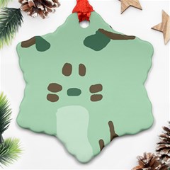 Lineless Background For Minty Wildlife Monster Snowflake Ornament (two Sides) by Mariart