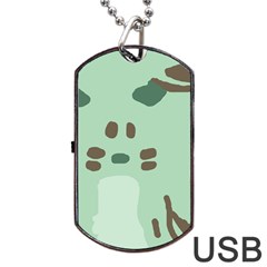 Lineless Background For Minty Wildlife Monster Dog Tag Usb Flash (one Side) by Mariart