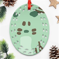 Lineless Background For Minty Wildlife Monster Ornament (oval Filigree) by Mariart