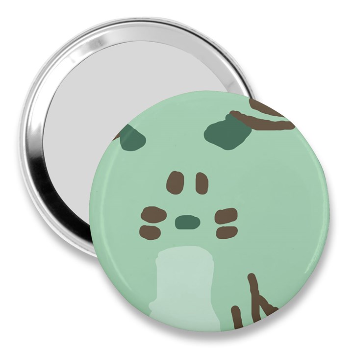 Lineless Background For Minty Wildlife Monster 3  Handbag Mirrors