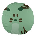 Lineless Background For Minty Wildlife Monster Large 18  Premium Round Cushions Front