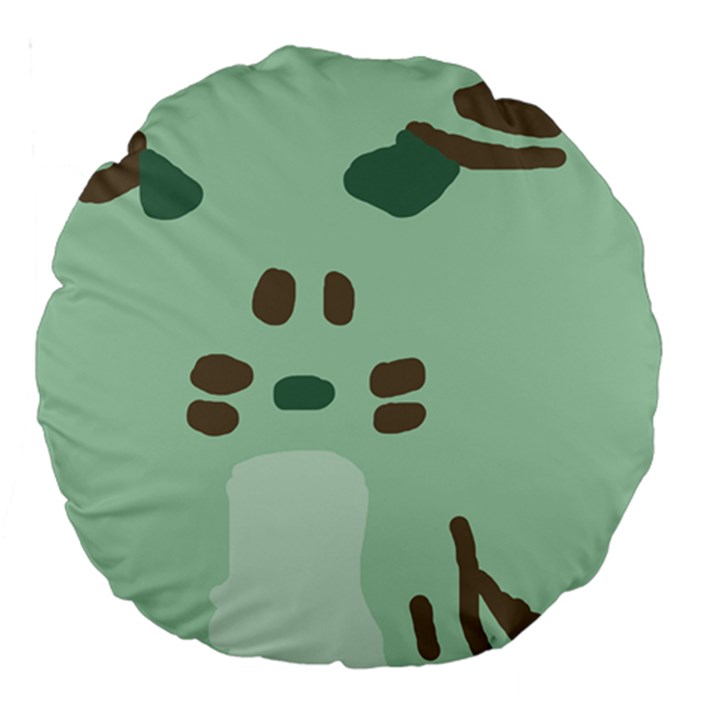 Lineless Background For Minty Wildlife Monster Large 18  Premium Round Cushions