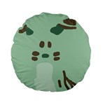 Lineless Background For Minty Wildlife Monster Standard 15  Premium Flano Round Cushions Front