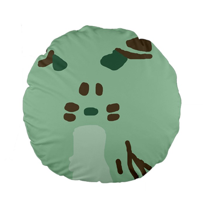 Lineless Background For Minty Wildlife Monster Standard 15  Premium Flano Round Cushions