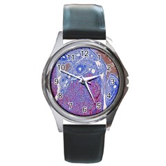 Histology Inc Histo Logistics Incorporated Human Liver Rhodanine Stain Copper Round Metal Watch by Mariart