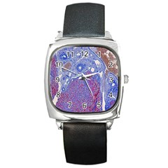 Histology Inc Histo Logistics Incorporated Human Liver Rhodanine Stain Copper Square Metal Watch by Mariart