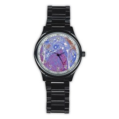 Histology Inc Histo Logistics Incorporated Human Liver Rhodanine Stain Copper Stainless Steel Round Watch by Mariart