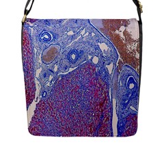 Histology Inc Histo Logistics Incorporated Human Liver Rhodanine Stain Copper Flap Messenger Bag (l)  by Mariart