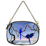 Wonderful Blue  Parrot Looking To The Ocean Chain Purses (One Side) 