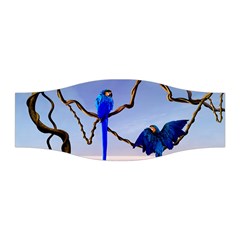 Wonderful Blue  Parrot Looking To The Ocean Stretchable Headband by FantasyWorld7