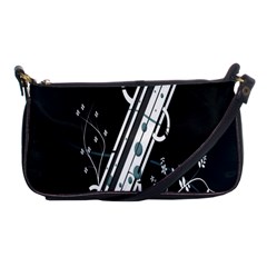 Line Light Leaf Flower Floral Black White Beauty Polka Shoulder Clutch Bags by Mariart