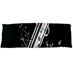 Line Light Leaf Flower Floral Black White Beauty Polka Body Pillow Case (dakimakura) by Mariart