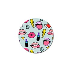 Lipstick Lips Heart Valentine Star Lightning Beauty Sexy Golf Ball Marker by Mariart