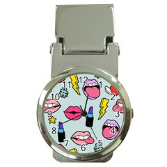 Lipstick Lips Heart Valentine Star Lightning Beauty Sexy Money Clip Watches by Mariart