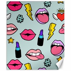 Lipstick Lips Heart Valentine Star Lightning Beauty Sexy Canvas 8  X 10  by Mariart