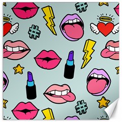 Lipstick Lips Heart Valentine Star Lightning Beauty Sexy Canvas 12  X 12   by Mariart