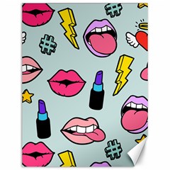 Lipstick Lips Heart Valentine Star Lightning Beauty Sexy Canvas 12  X 16   by Mariart