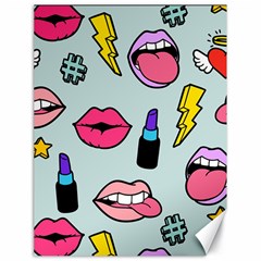 Lipstick Lips Heart Valentine Star Lightning Beauty Sexy Canvas 18  X 24   by Mariart