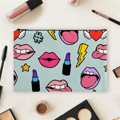 Lipstick Lips Heart Valentine Star Lightning Beauty Sexy Cosmetic Bag (large)  by Mariart