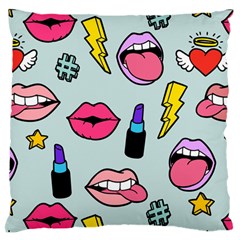 Lipstick Lips Heart Valentine Star Lightning Beauty Sexy Standard Flano Cushion Case (two Sides) by Mariart