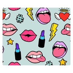 Lipstick Lips Heart Valentine Star Lightning Beauty Sexy Double Sided Flano Blanket (small)  by Mariart