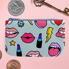 Lipstick Lips Heart Valentine Star Lightning Beauty Sexy Large Coin Purse by Mariart