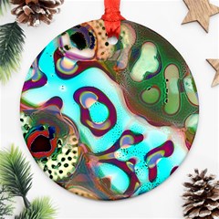 Multiscale Turing Pattern Recursive Coupled Stone Rainbow Ornament (round)