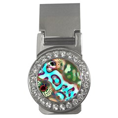 Multiscale Turing Pattern Recursive Coupled Stone Rainbow Money Clips (cz)  by Mariart