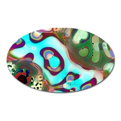 Multiscale Turing Pattern Recursive Coupled Stone Rainbow Oval Magnet by Mariart