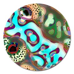 Multiscale Turing Pattern Recursive Coupled Stone Rainbow Magnet 5  (round) by Mariart