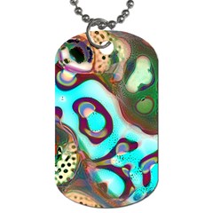 Multiscale Turing Pattern Recursive Coupled Stone Rainbow Dog Tag (one Side) by Mariart