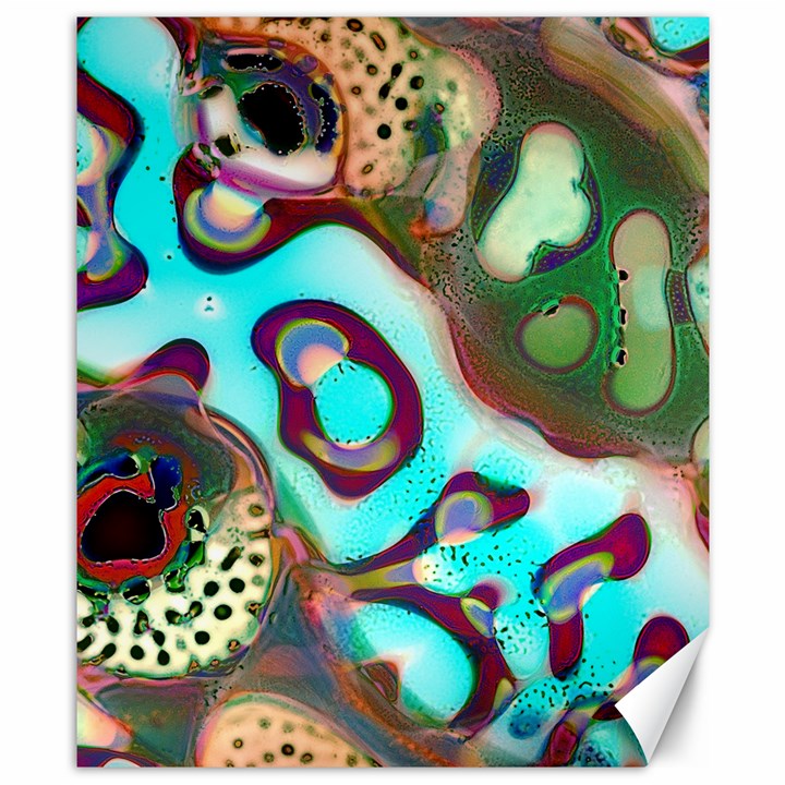 Multiscale Turing Pattern Recursive Coupled Stone Rainbow Canvas 8  x 10 