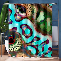 Multiscale Turing Pattern Recursive Coupled Stone Rainbow Shower Curtain 60  X 72  (medium) 