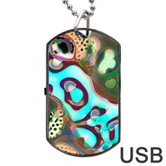 Multiscale Turing Pattern Recursive Coupled Stone Rainbow Dog Tag Usb Flash (one Side)