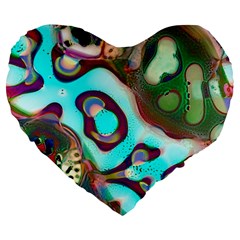 Multiscale Turing Pattern Recursive Coupled Stone Rainbow Large 19  Premium Heart Shape Cushions by Mariart