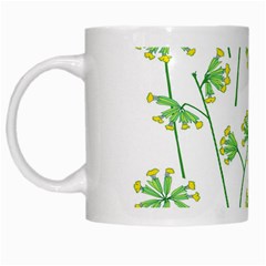 Marimekko Fabric Flower Floral Leaf White Mugs by Mariart