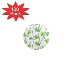 Marimekko Fabric Flower Floral Leaf 1  Mini Magnets (100 Pack) 