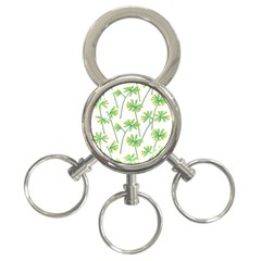 Marimekko Fabric Flower Floral Leaf 3-ring Key Chains