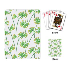 Marimekko Fabric Flower Floral Leaf Playing Card by Mariart