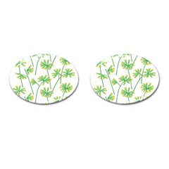 Marimekko Fabric Flower Floral Leaf Cufflinks (oval) by Mariart