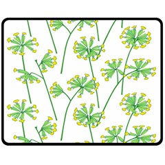 Marimekko Fabric Flower Floral Leaf Fleece Blanket (medium) 