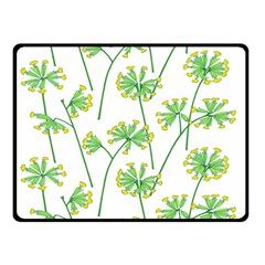 Marimekko Fabric Flower Floral Leaf Double Sided Fleece Blanket (small)  by Mariart