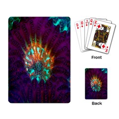 Live Green Brain Goniastrea Underwater Corals Consist Small Playing Card by Mariart