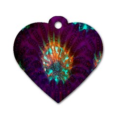 Live Green Brain Goniastrea Underwater Corals Consist Small Dog Tag Heart (two Sides)