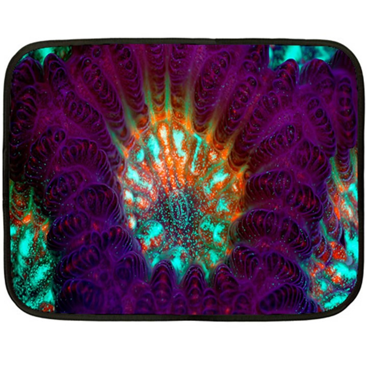 Live Green Brain Goniastrea Underwater Corals Consist Small Fleece Blanket (Mini)