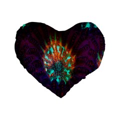 Live Green Brain Goniastrea Underwater Corals Consist Small Standard 16  Premium Heart Shape Cushions