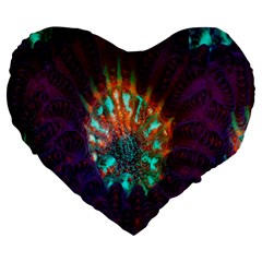 Live Green Brain Goniastrea Underwater Corals Consist Small Large 19  Premium Heart Shape Cushions by Mariart