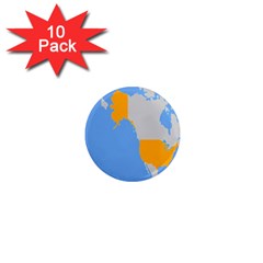 Map Transform World 1  Mini Magnet (10 Pack) 